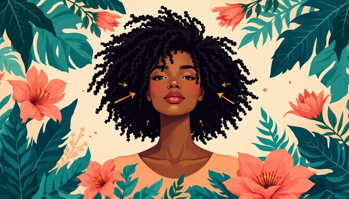 Illustration showing how tight hairstyles cause tension on hairline follicles leading to traction alopecia