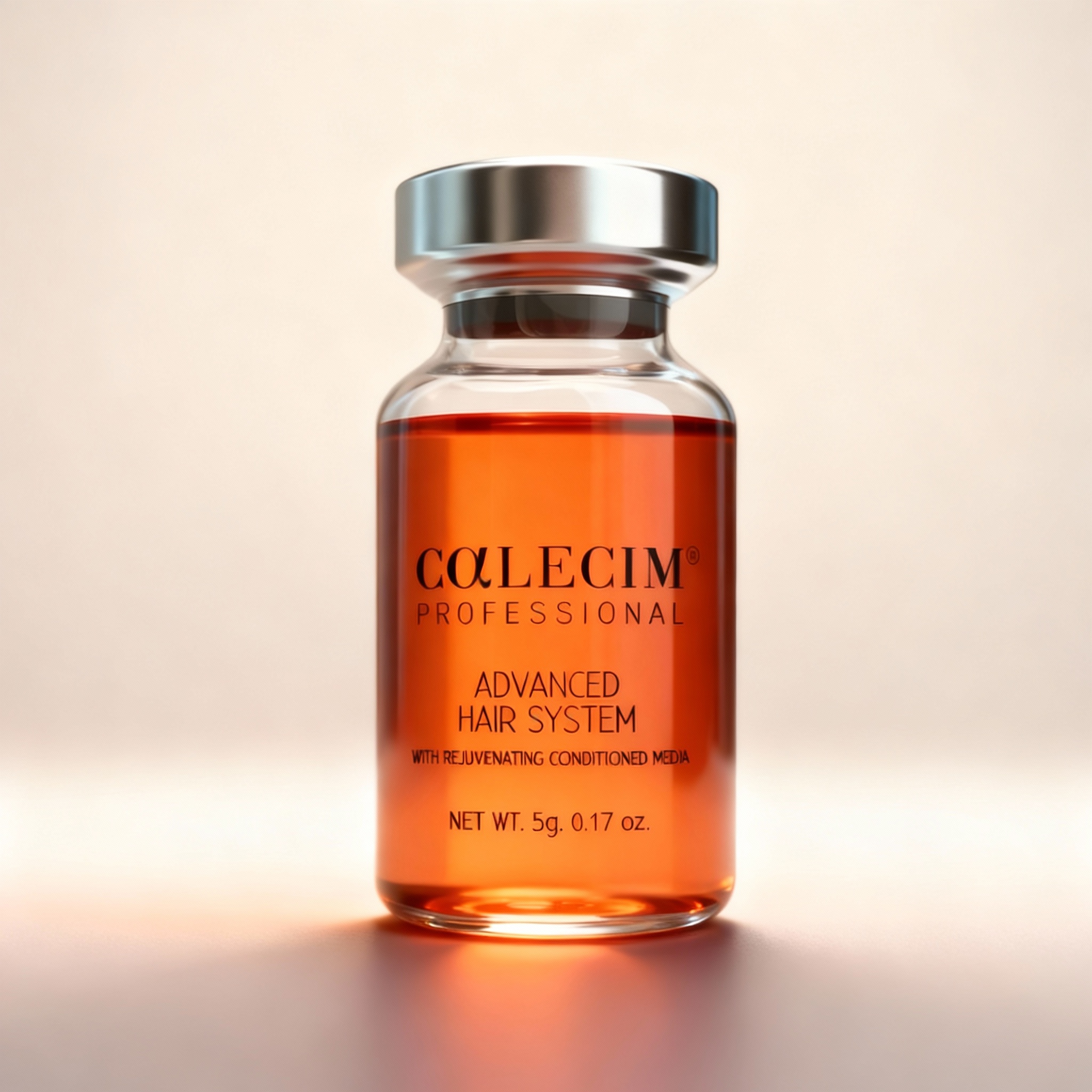 Calecim Professional Advanced Hair System vial with rejuvenating conditioned media