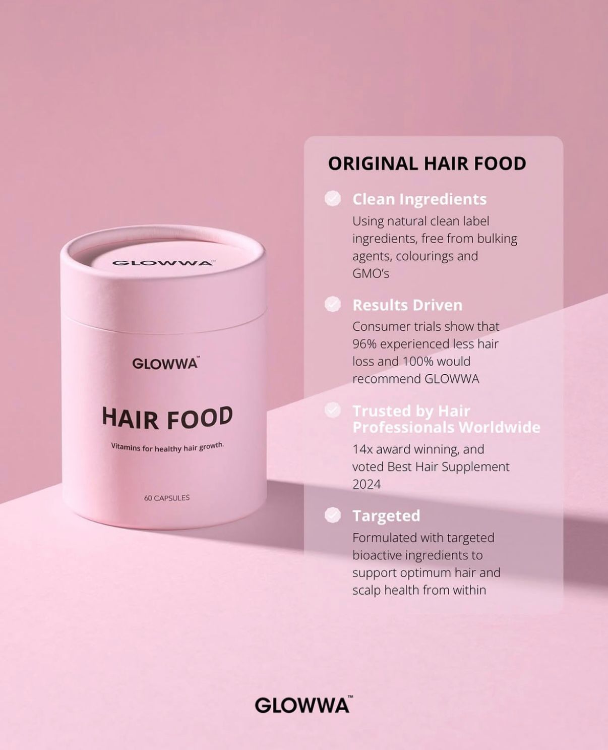 Original Hair Food with clean ingredients, results driven formula, trusted by hair professionals worldwide, and targeted bioactive ingredients