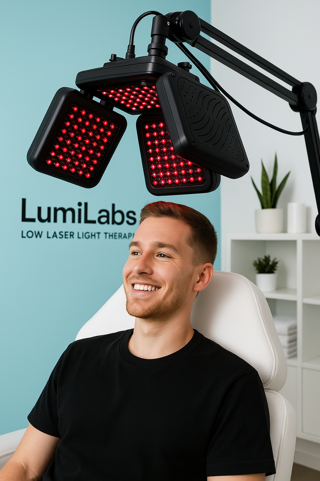 LumiLabs LLLT device with red light panels activated